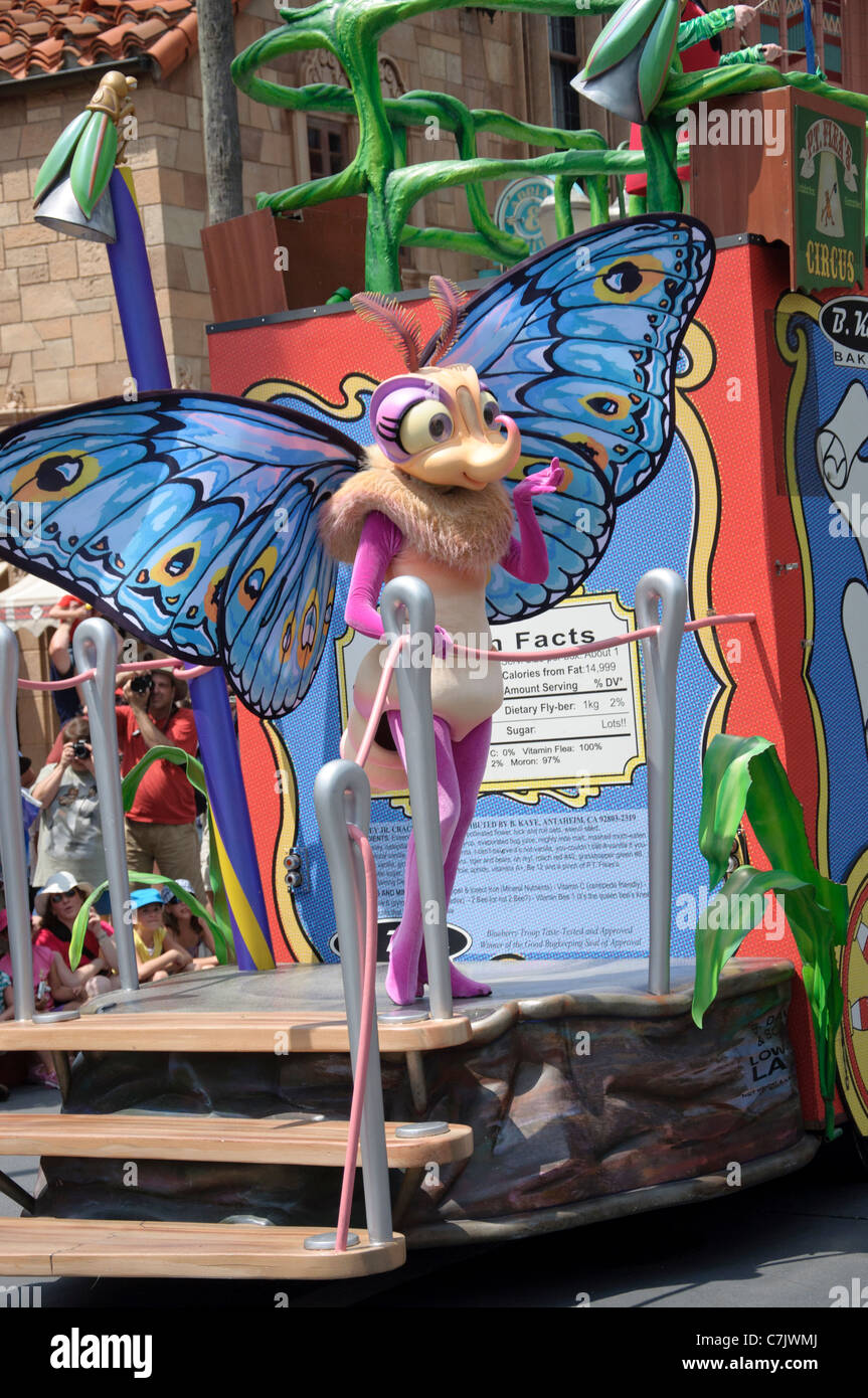 Gypsy From Disney Pixars A Bugs Life In The Countdown To Fun Parade On The Streets Of Walt Disney World Stock Photo Alamy