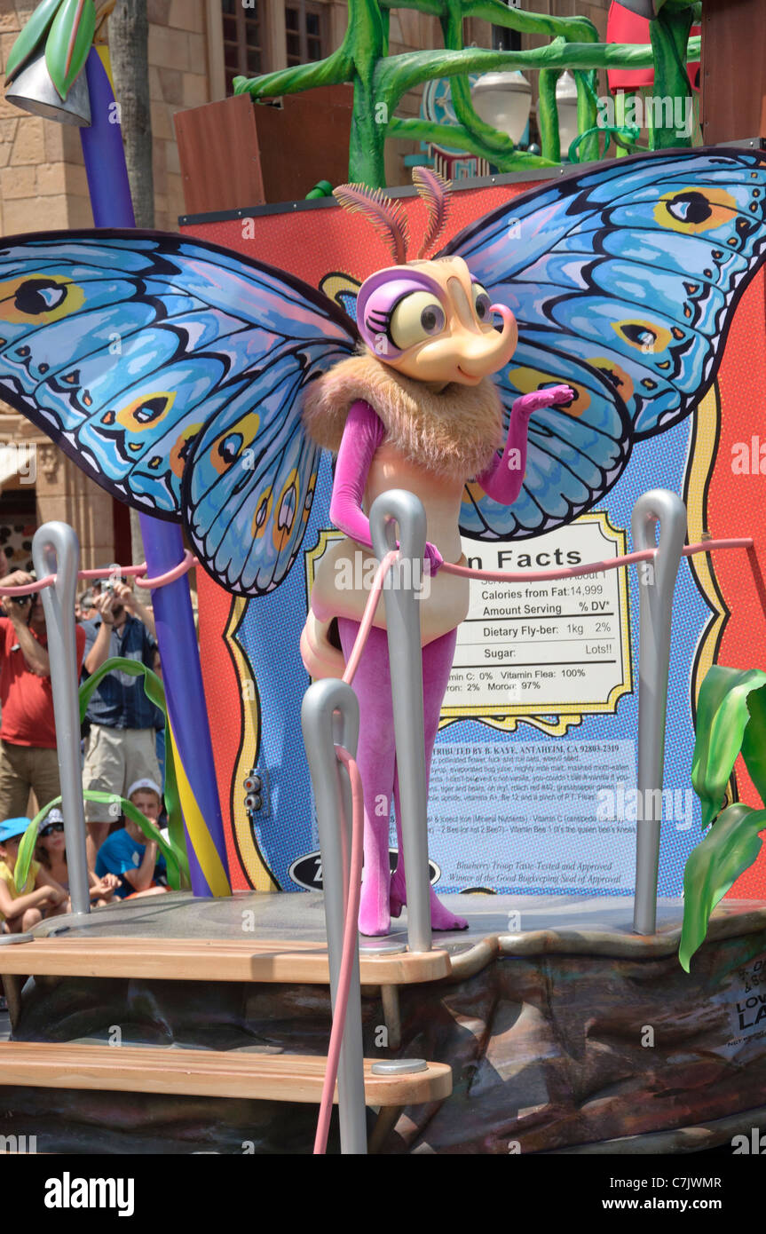 Gypsy From Disney Pixars A Bugs Life In The Countdown To Fun Parade On The Streets Of Walt Disney World Stock Photo Alamy