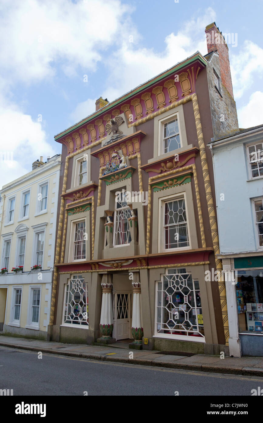 The Egyptian House in Chapel Street Penzance, Cornwall UK. Stock Photo