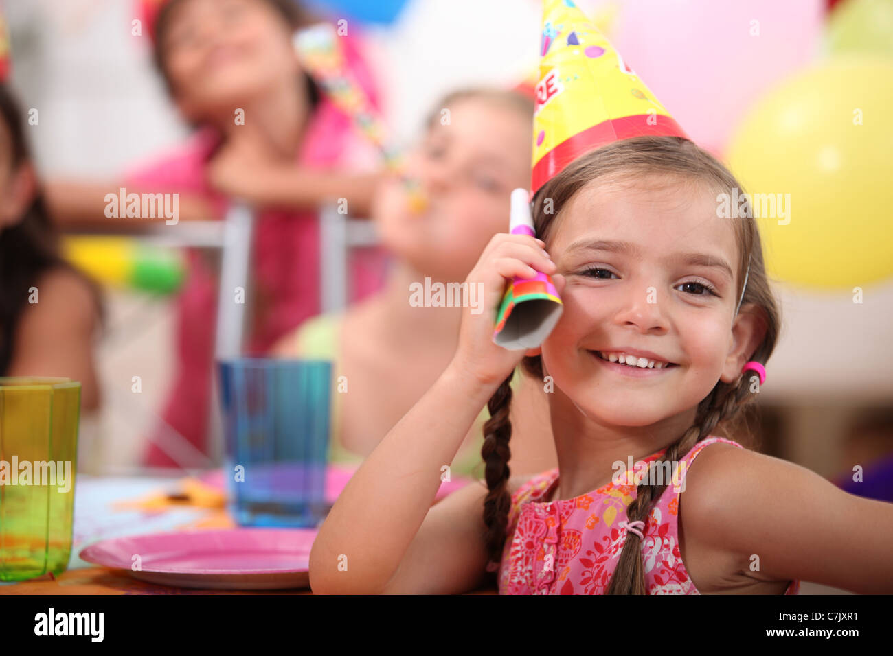 Young Girl At A Child s Birthday Party Stock Photo Alamy free-online-printable-birthday-invitation-templates-printable-templates