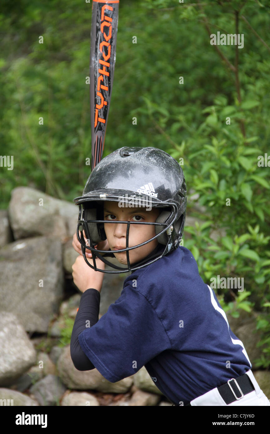 practice with baseball bat for position Stock Photo - Alamy