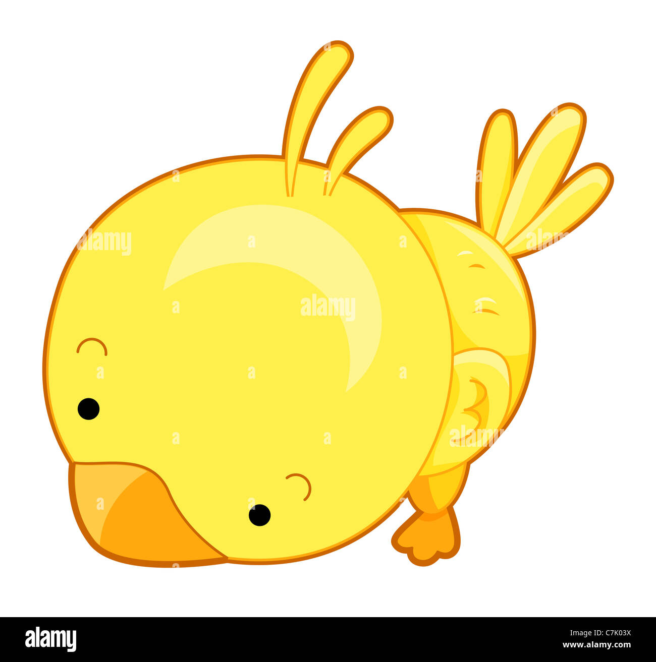 Cute Yellow Bird with Clipping Path Stock Photo Alamy