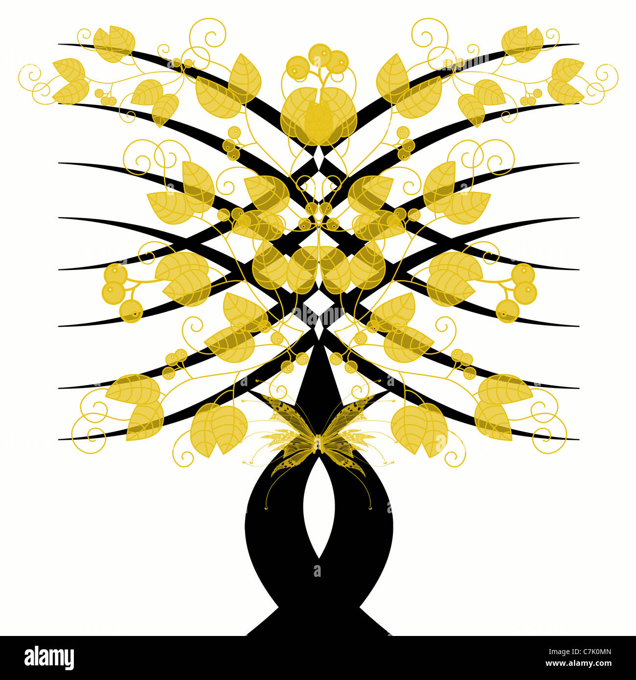 Beautiful art tree isolated on white background Stock Photo - Alamy