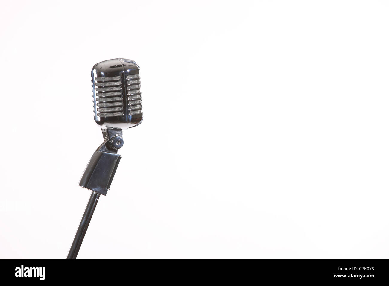 Microphone on a stand Stock Photo
