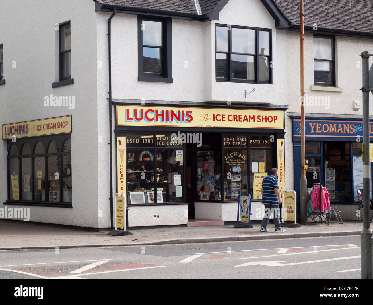Luchinis ice cream shop on Heads Road, Keswick in the English Lake