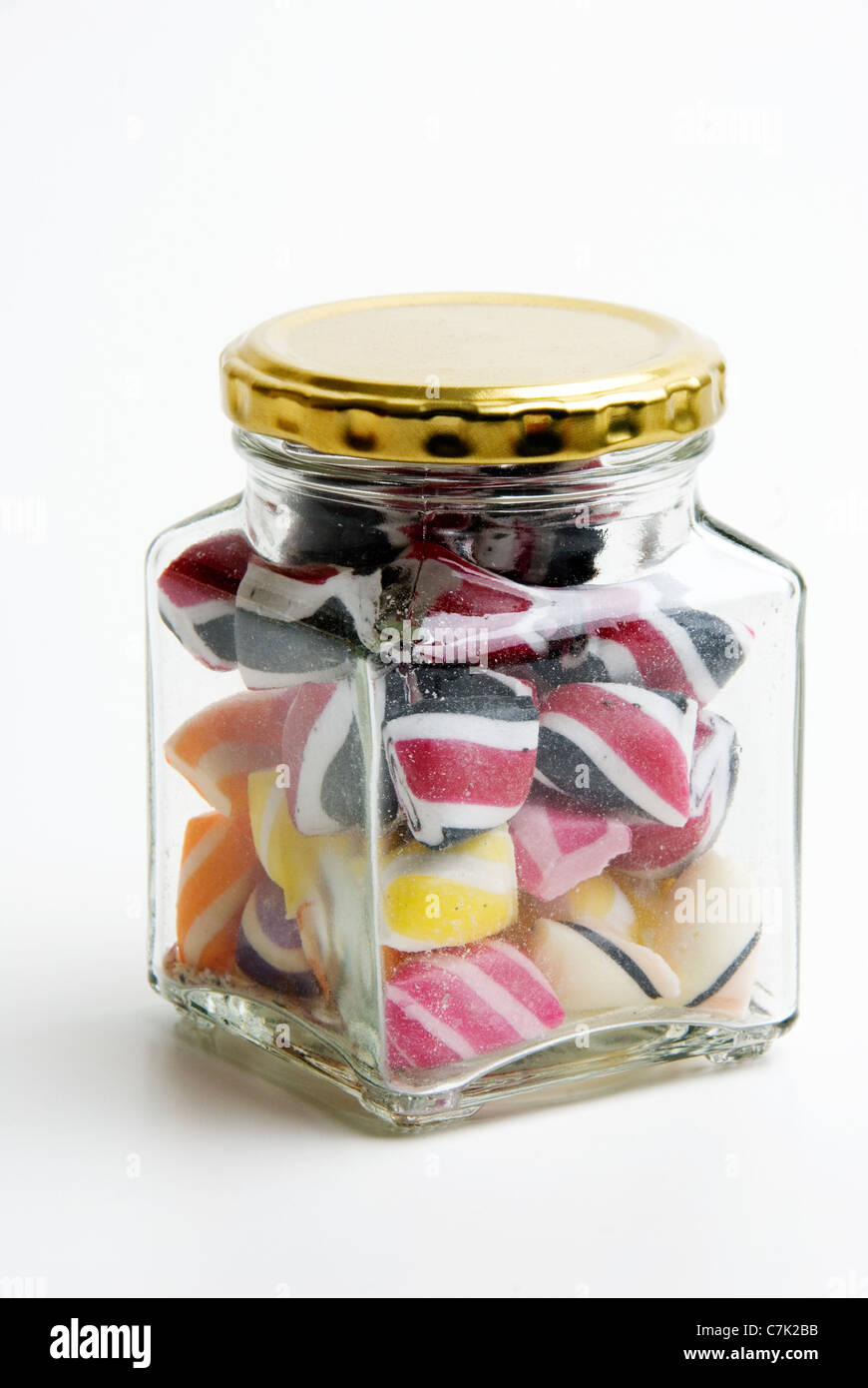 Jar of Sugar Free hard candy Stock Photo Alamy