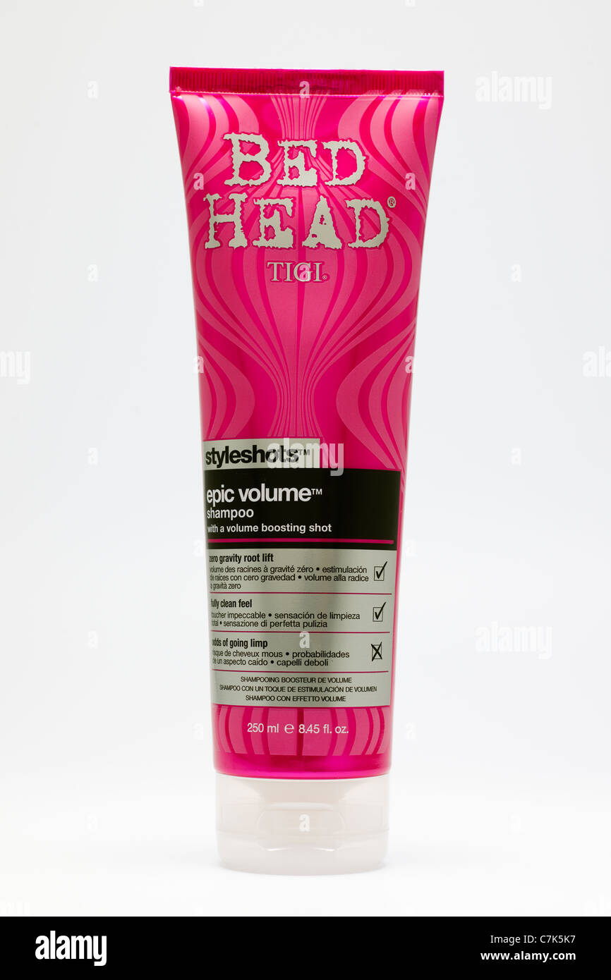 Bed Head Tigi plastic tube styleshots epic volume shampoo Stock Photo -  Alamy