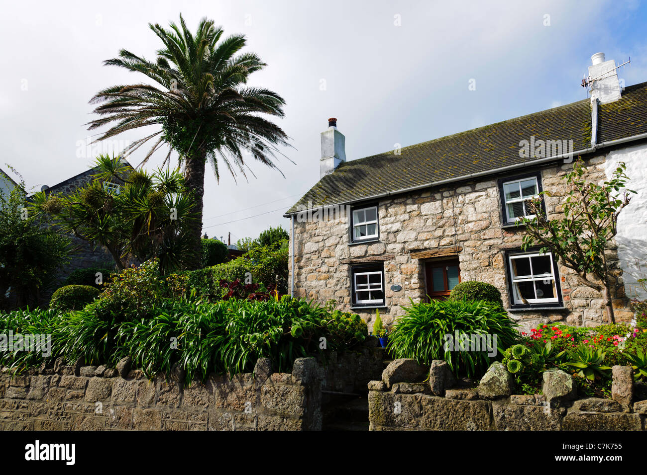 Old Cottages Hugh Town St Mary S Isles Of Scilly Uk Stock Photo