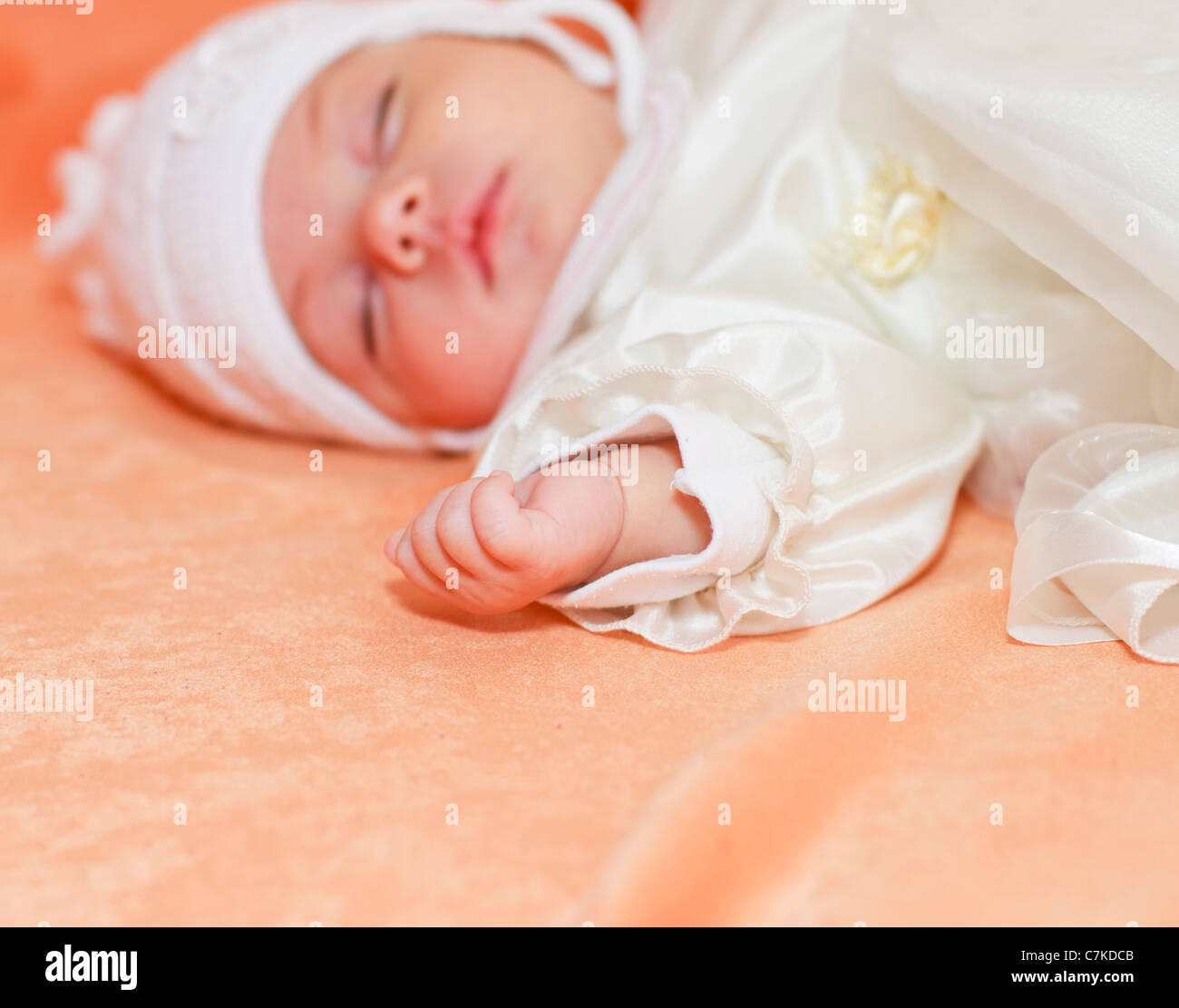 Baby girl asleep hi-res stock photography and images - Alamy