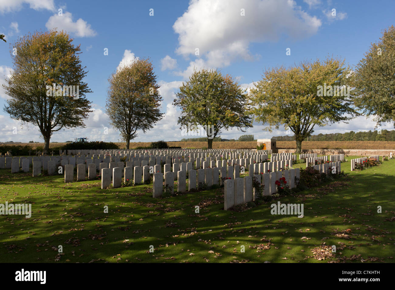 Nine Elms British WW1 Cemetery, Thelus, PasdeCalais, France Stock