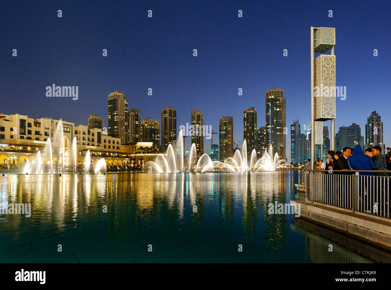 Dubai Fountains, the world's biggest light and water show, Business Bay district, Downtown Dubai
