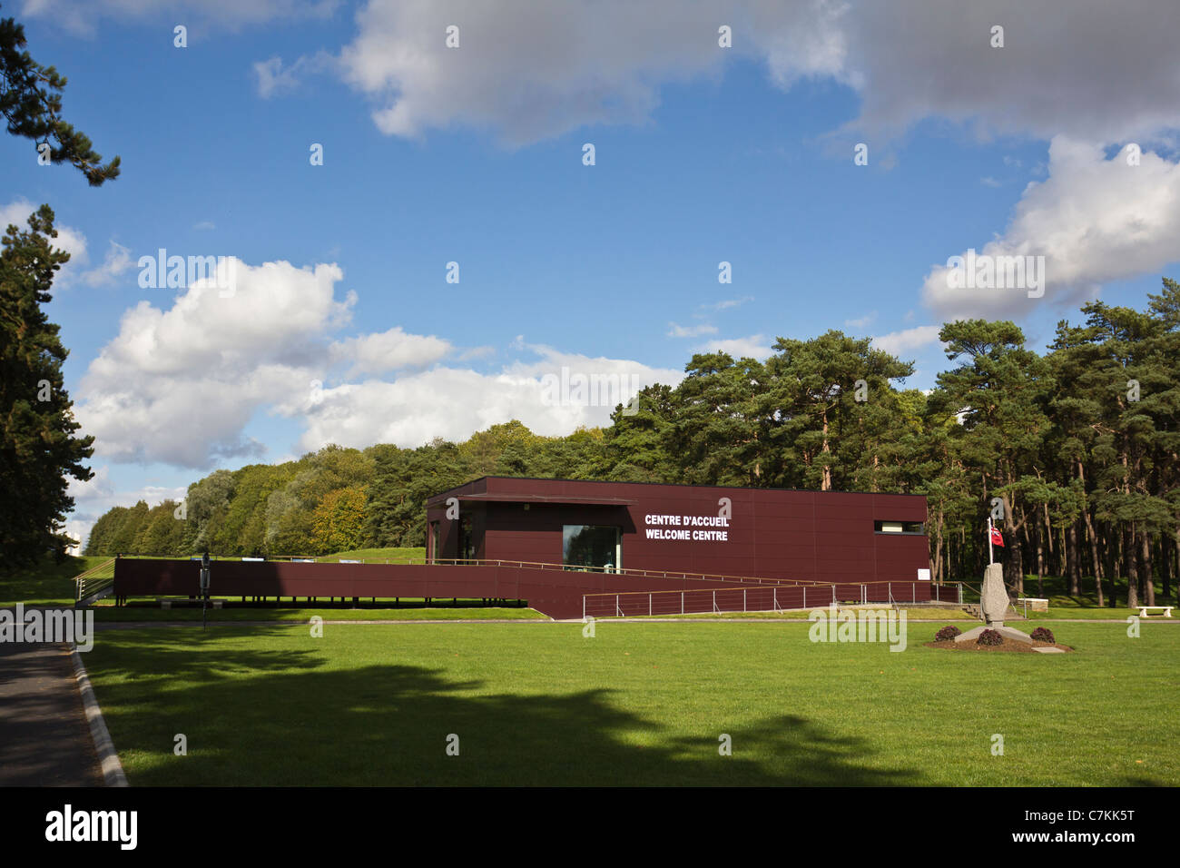 Welcome Centre near Canadian National Vimy Memorial, Pas-de-Calais, France Stock Photo