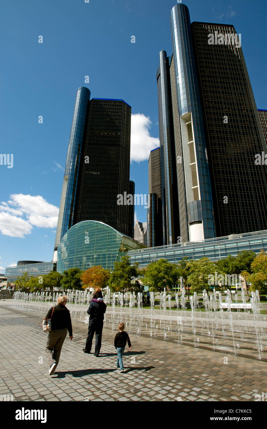 Renaissance Center Detroit Michigan Stock Photo