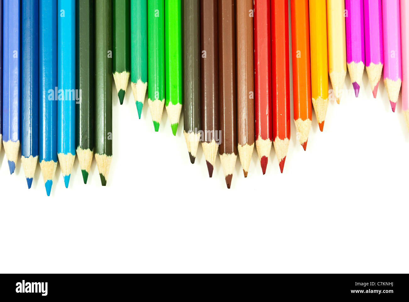 Colorful pencil texture background. Stock Photo