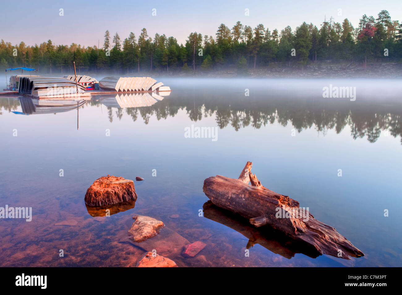 Woods Canyon Lake covers 158 acres atop the Mogollon Rim east of Payson