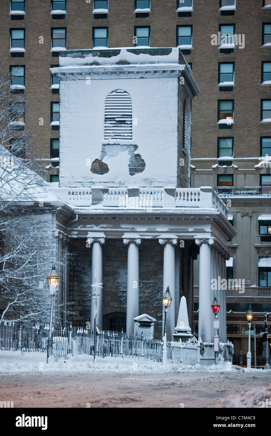Chapel in a city, King's Chapel, Tremont Street, Boston, Massachusetts, USA Stock Photo