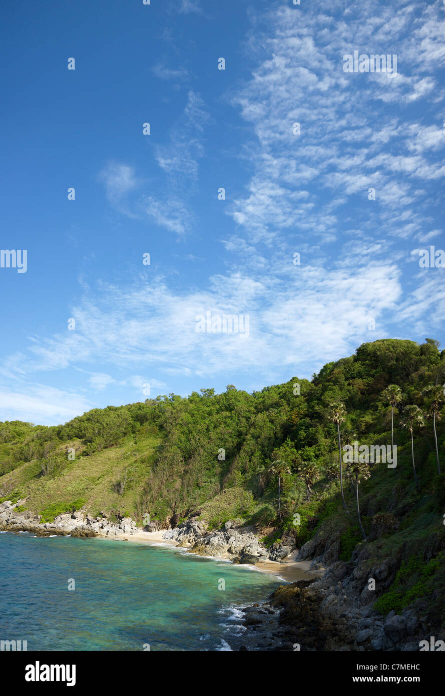 Idyllic tropical beach. Vertical composition in high resolution. Stock Photo