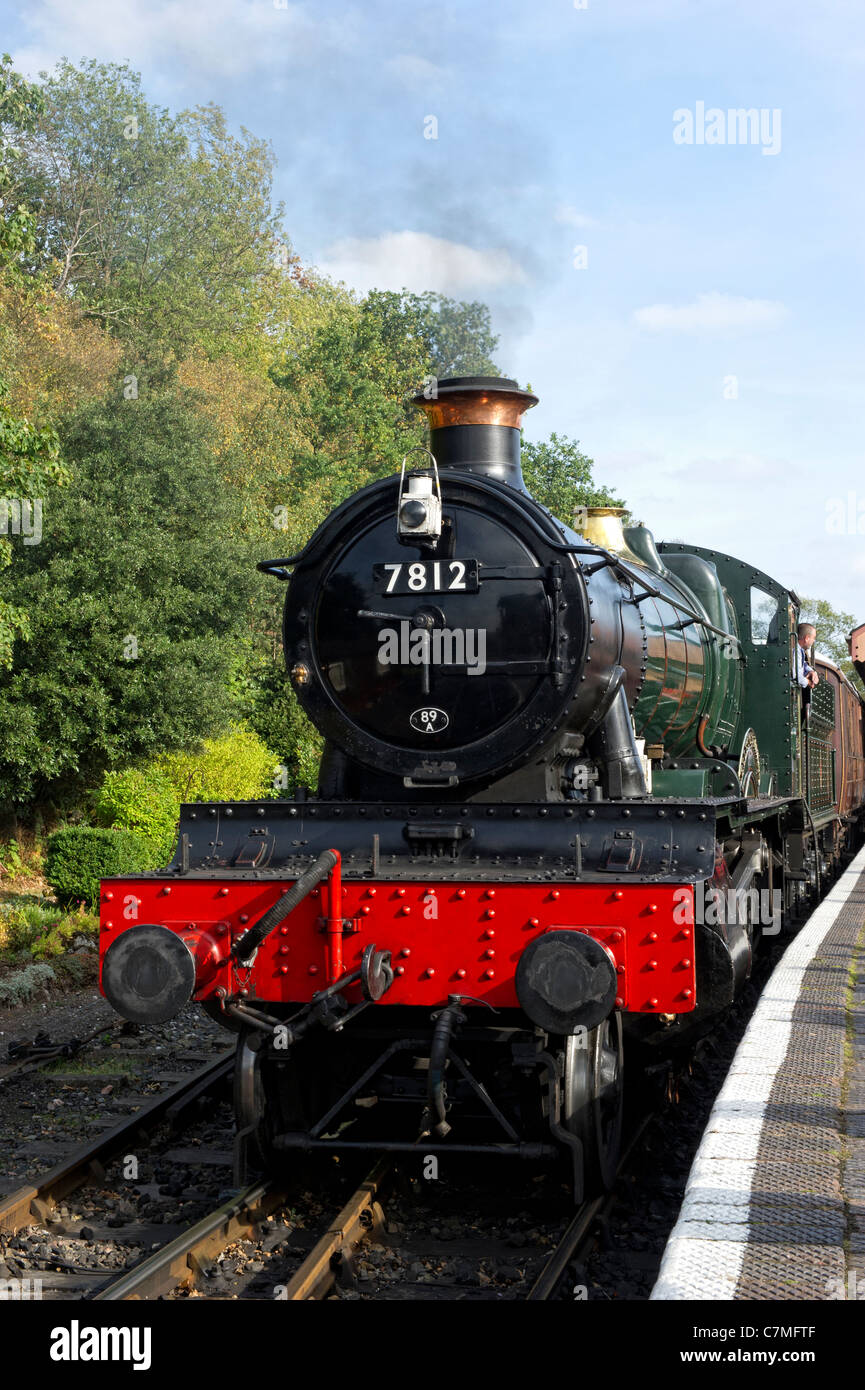 GWR Manor Class No 7812 Erlestoke Manor steam locomotive at Bewdley ...