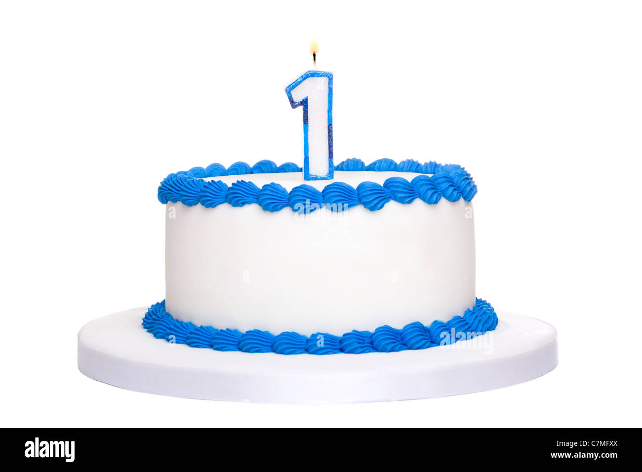 First birthday cake Stock Photo