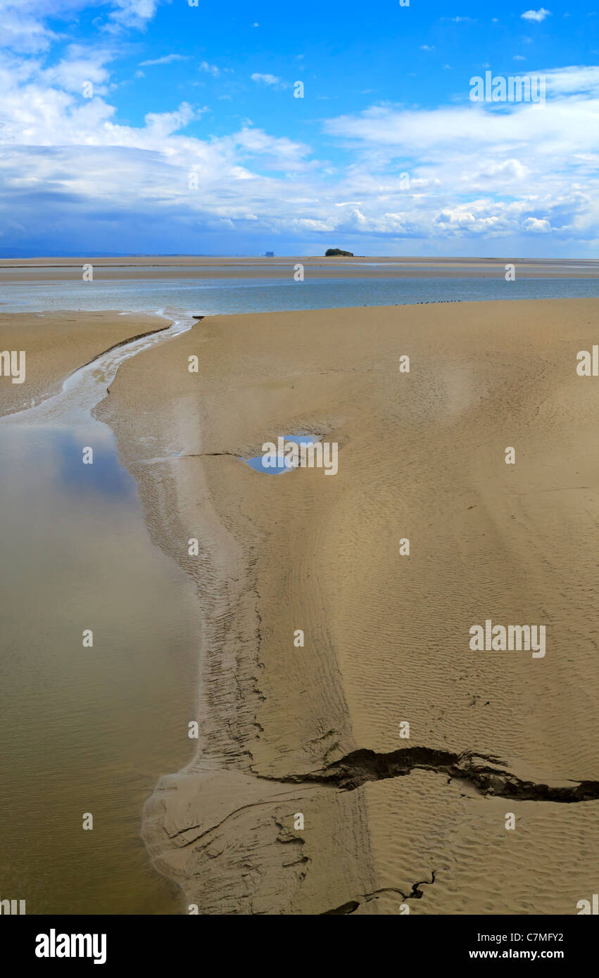 Morecambe Bay, Cumbria. The intertidal mudflats of the bay are