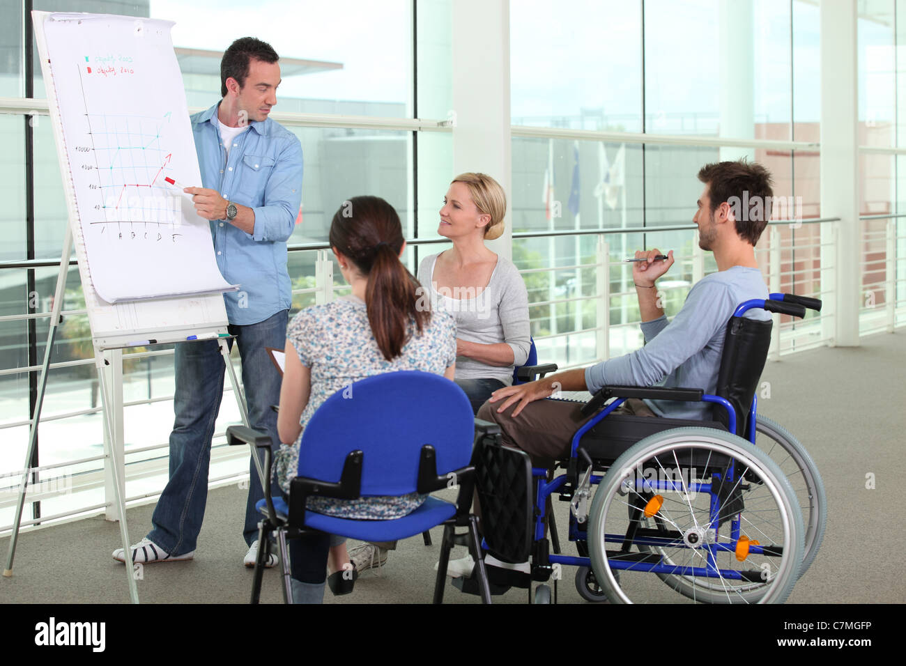 Disability at work Stock Photo - Alamy