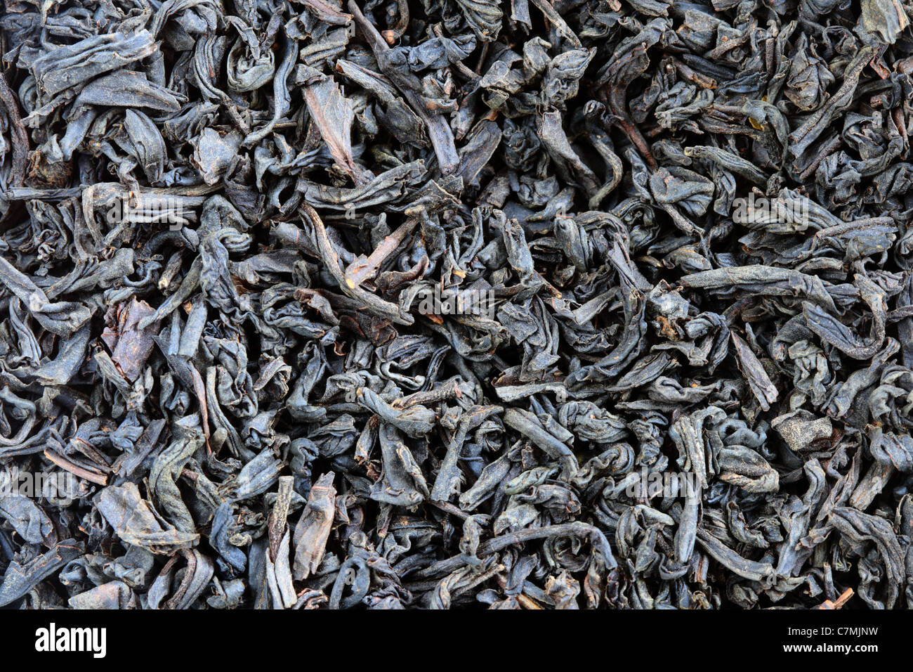 macro image of oolong black tea leaves Stock Photo