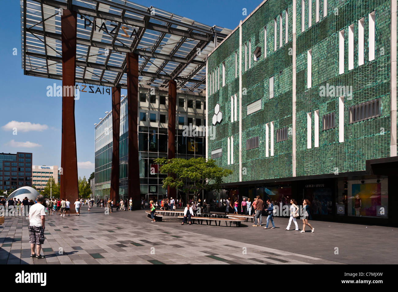 View on the '18 Septemberplein' in Eindhoven, North-brabant, The Netherlands. Stock Photo