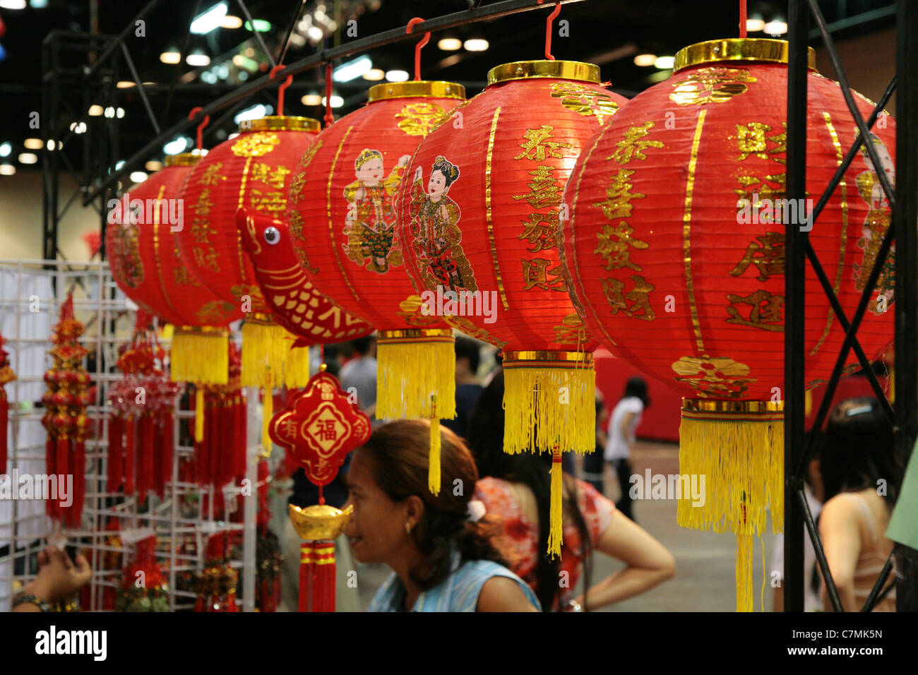 Chinese new year red balloons Stock Photo Alamy