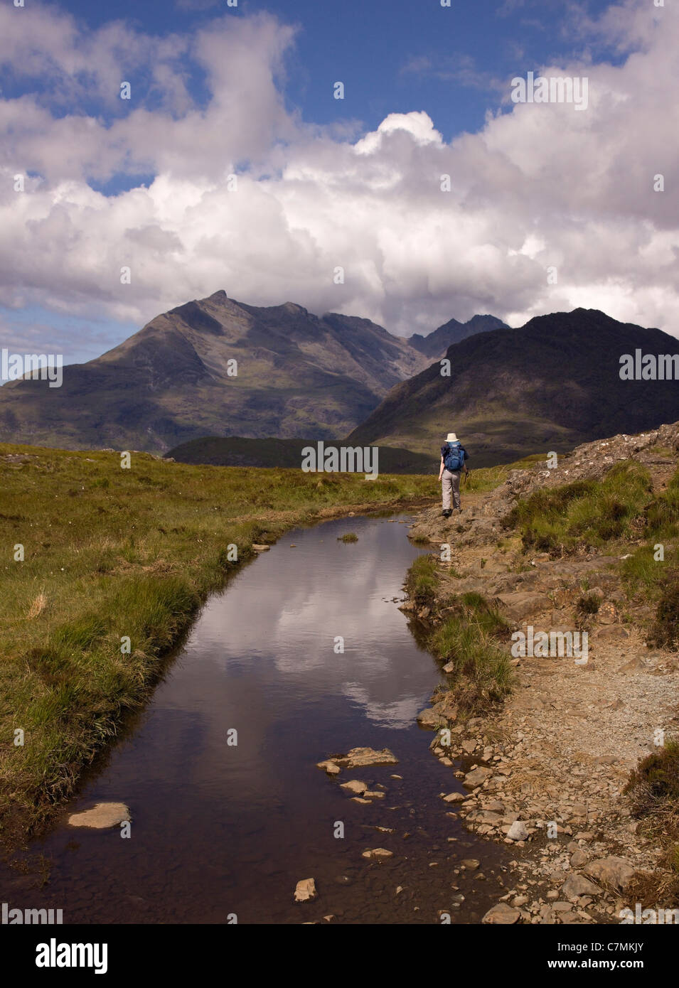 Female hiker blue mountains hi-res stock photography and images - Alamy