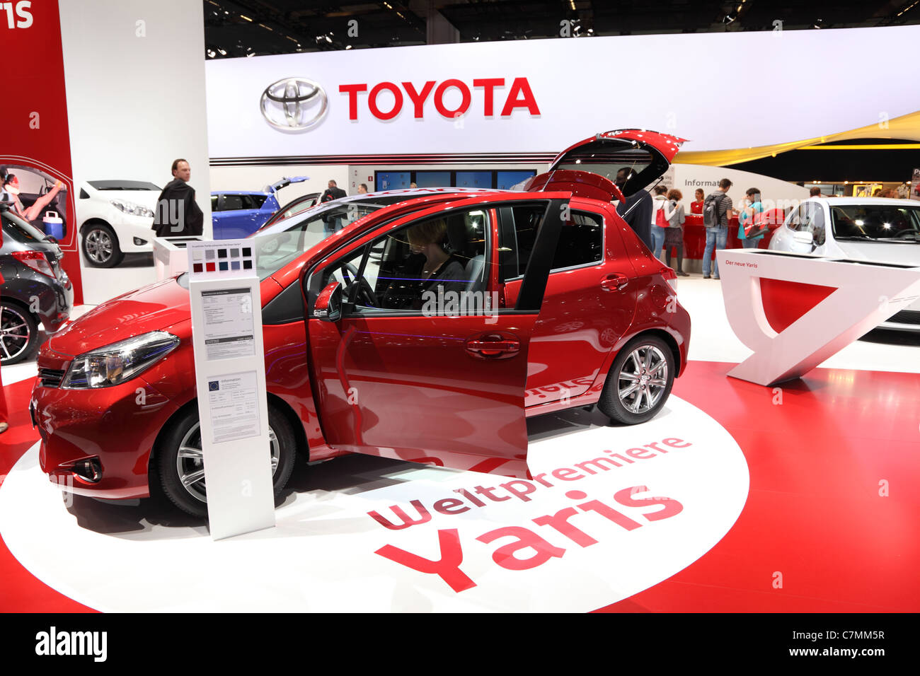 The New Toyota Yaris at the 64th IAA (Internationale Automobil Ausstellung) on September 24, 2011 in Frankfurt Stock Photo
