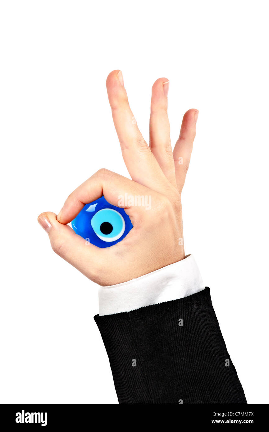 Sign for good luck, success, protection and against ' evil eye' Stock Photo