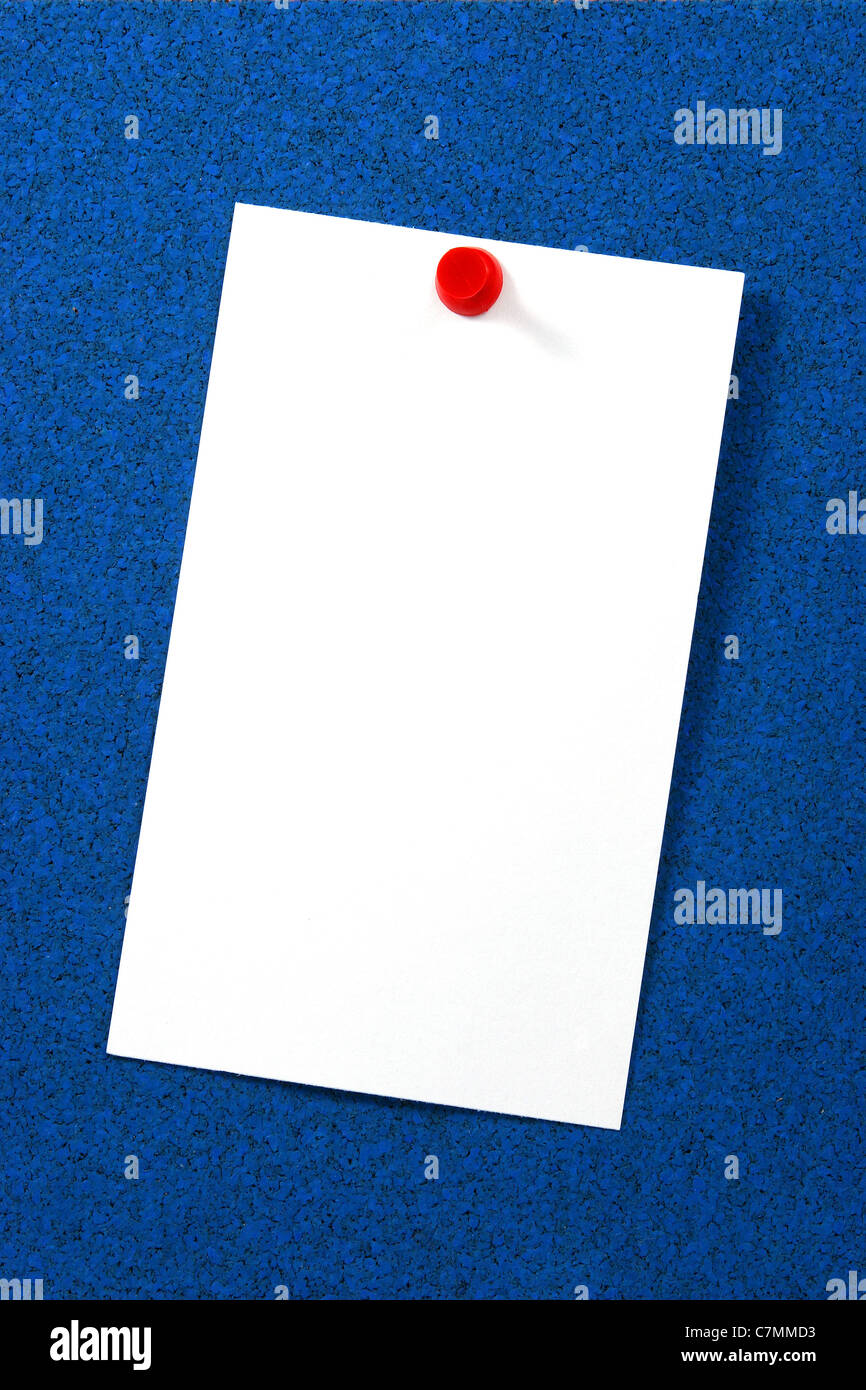 Empty white paper on a board to use as background for a message Stock ...