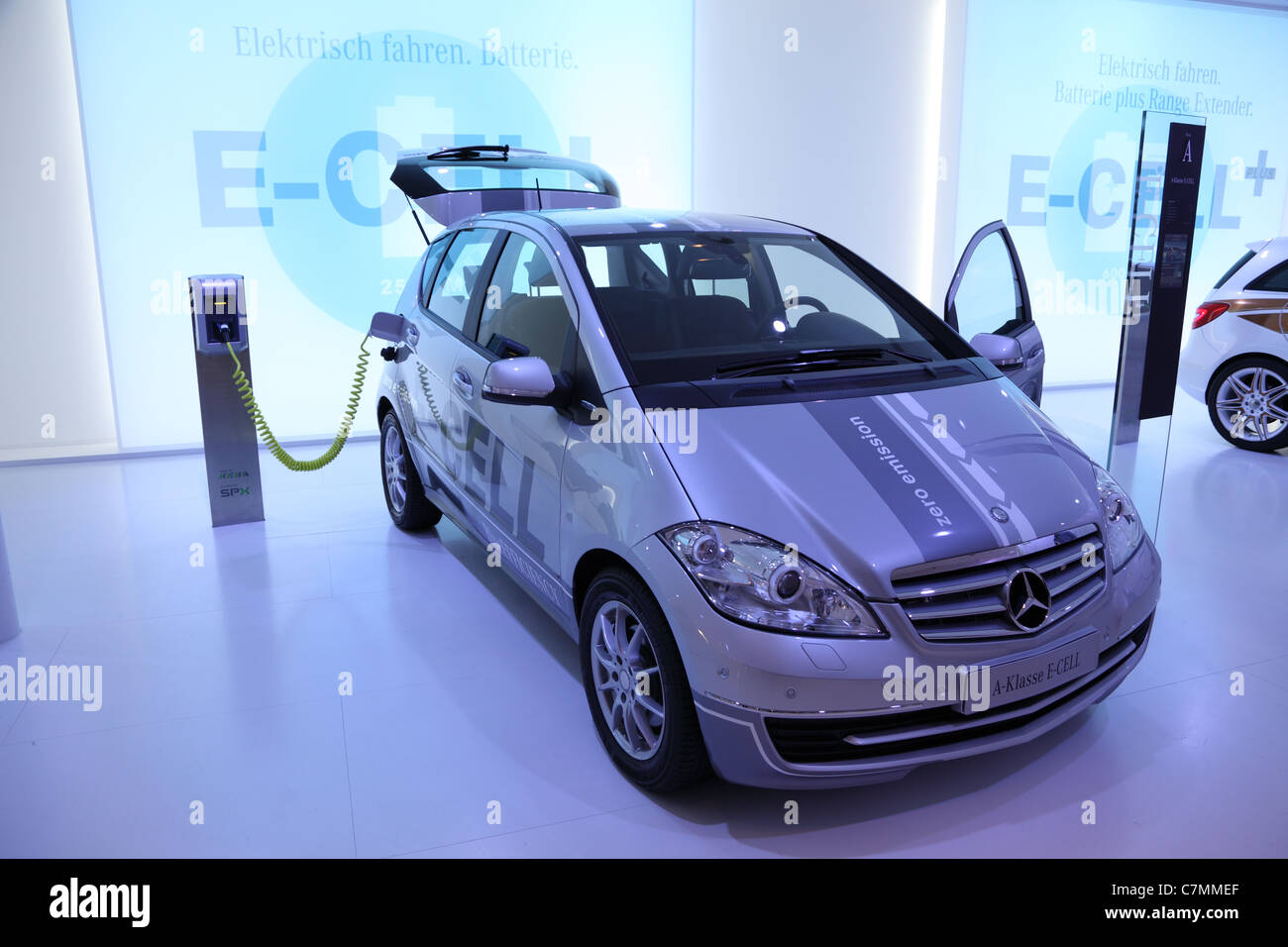 FRANKFURT - SEPT 24: Mercedes Benz A-Class E-Cell electric car at the 64th IAA (Internationale Automobil Ausstellung) on Septemb Stock Photo