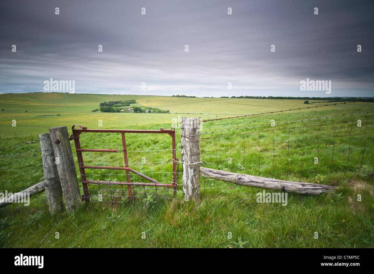 Countryside landscape near Knap Hill, Wiltshire, UK Stock Photo