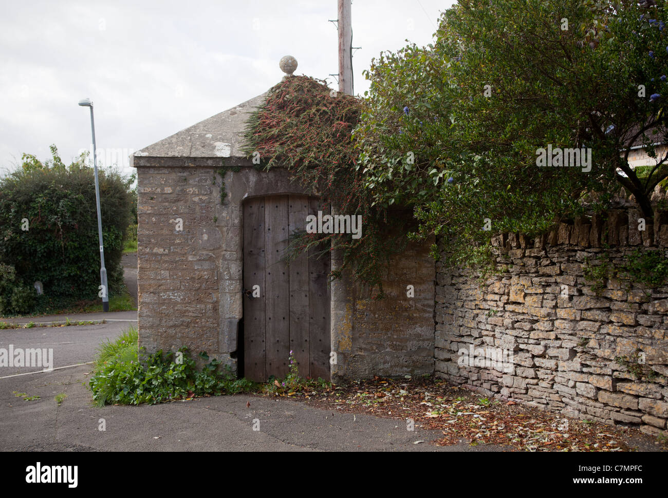 The Old Village Lock Up or Blind House Gaol at Buckland Dinham Somerset Stock Photo