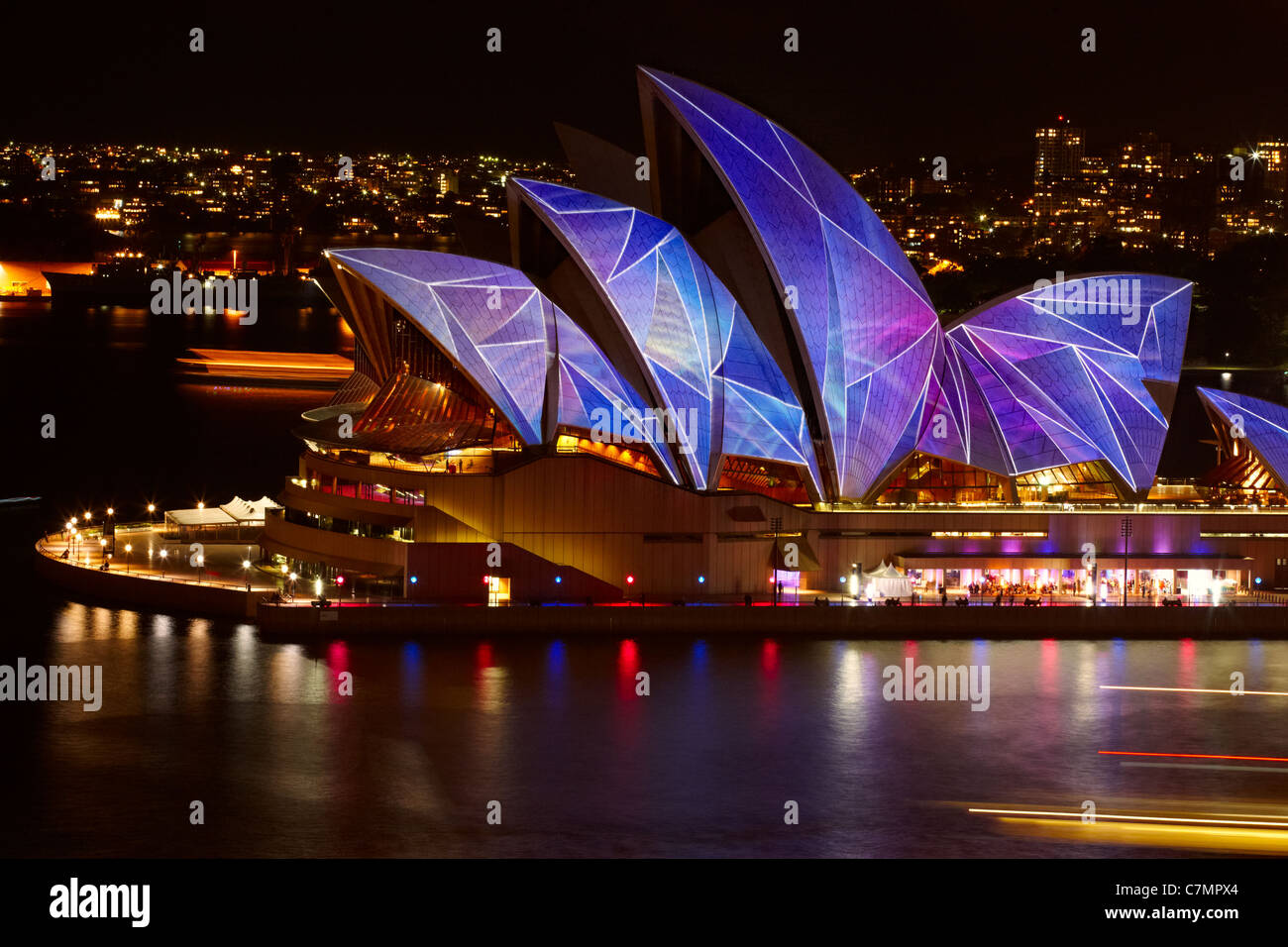 Sydney Opera House during the Vivid Sydney Festival, Australia Stock Photo