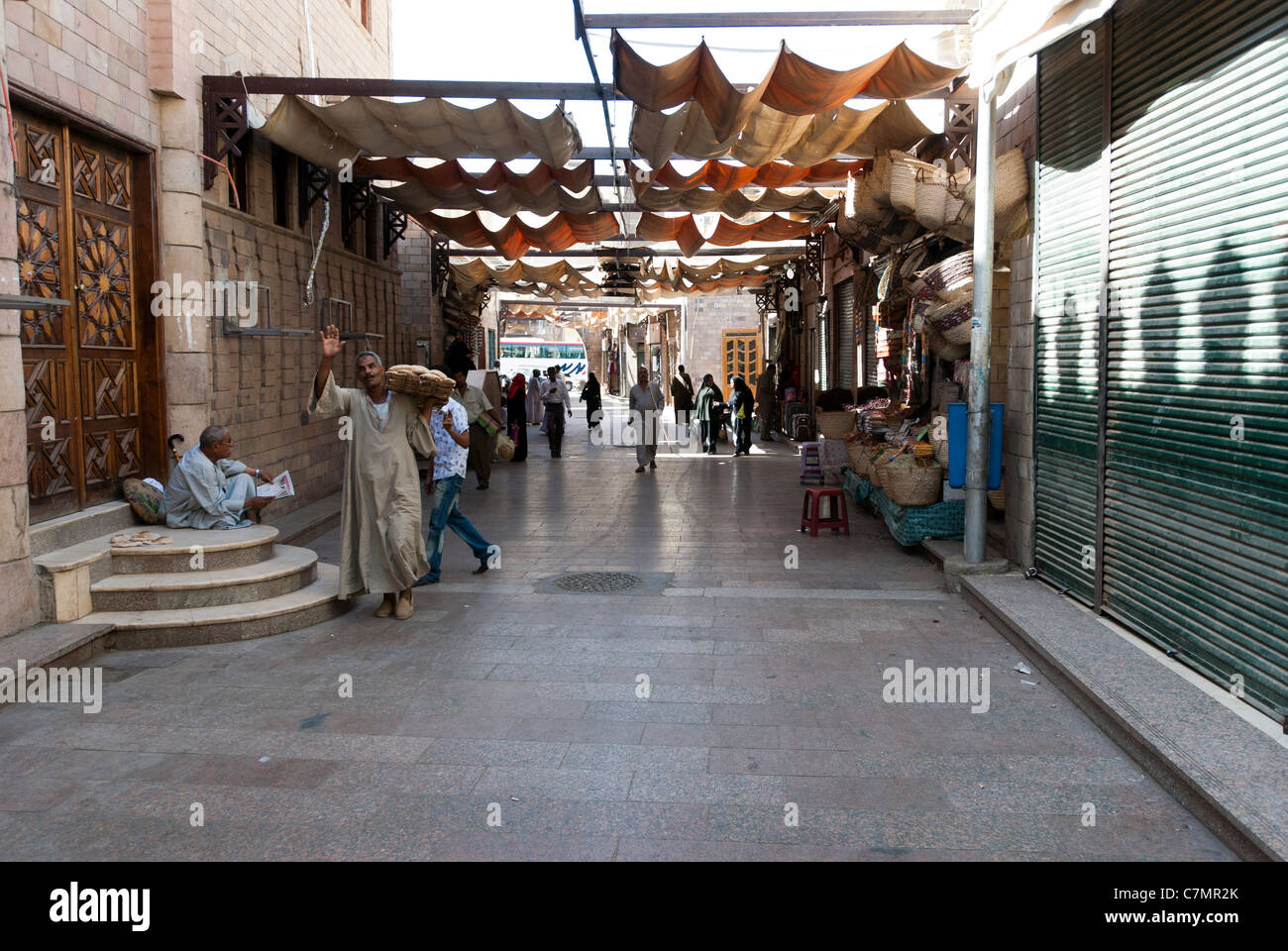 Street in Aswan - Upper Egypt Stock Photo