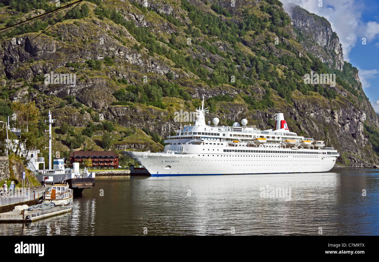 Fred Olsen cruise liner Boudicca moored at the Pier in the Norwegian