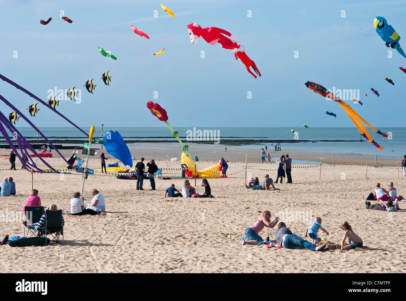 Kite Flying Festival, Margate, Kent, UK, 2011 Stock Photo Alamy