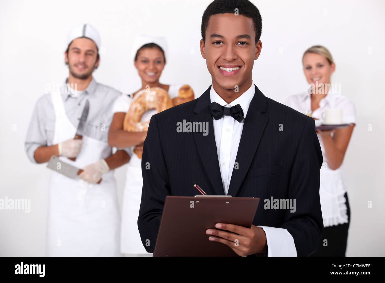 People working in the service industry Stock Photo Alamy