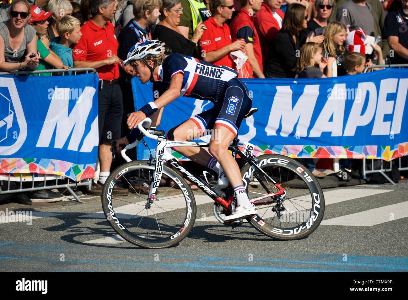 Yoann Offredo (France) during UCI Road World Championships 2011, Copenhagen, Denmark Stock Photo