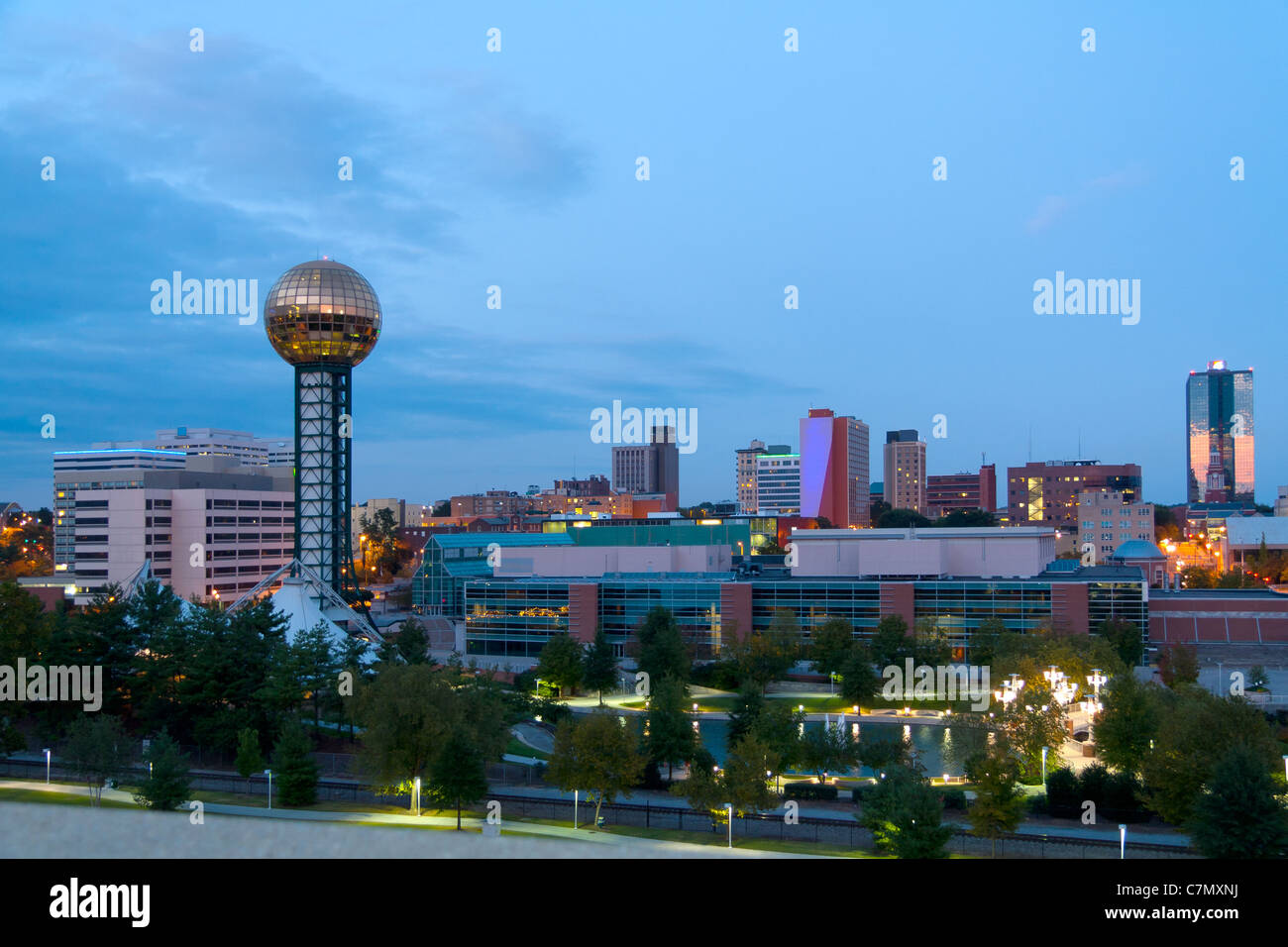 Knoxville tennessee downtown skyline hires stock photography and
