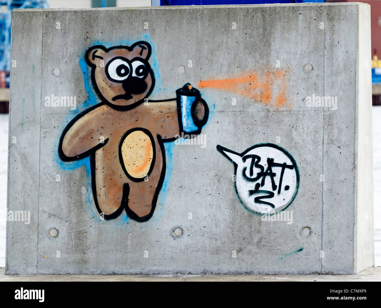 Hong KongMackJakorsGenuine Leather Summer Bear Graffiti Underarm