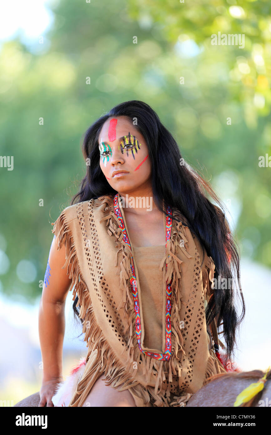 American Indian Woman Horse High Resolution Stock Photography and ...