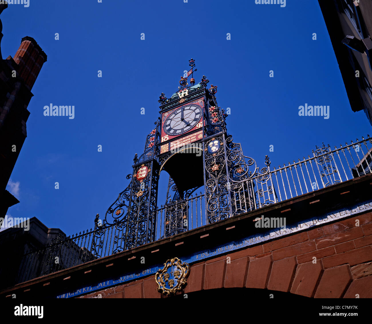 Eeastgate of City Wall in UK Stock Photo