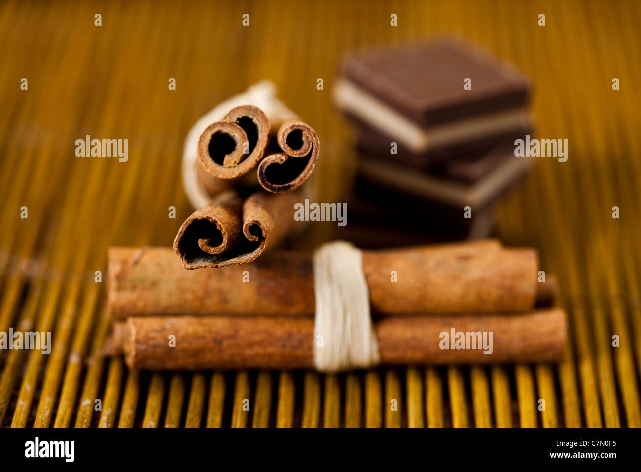 Cinnamon and Chocolate Stock Photo Alamy