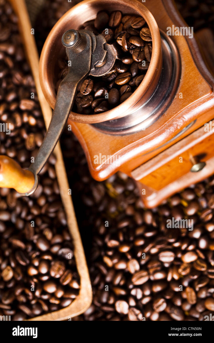Coffee grinder in close up Stock Photo Alamy