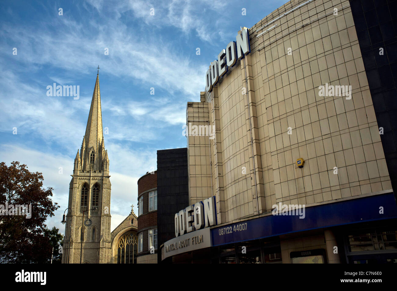 St James’s Church and Odeon Cinema, Muswell Hill London Stock Photo