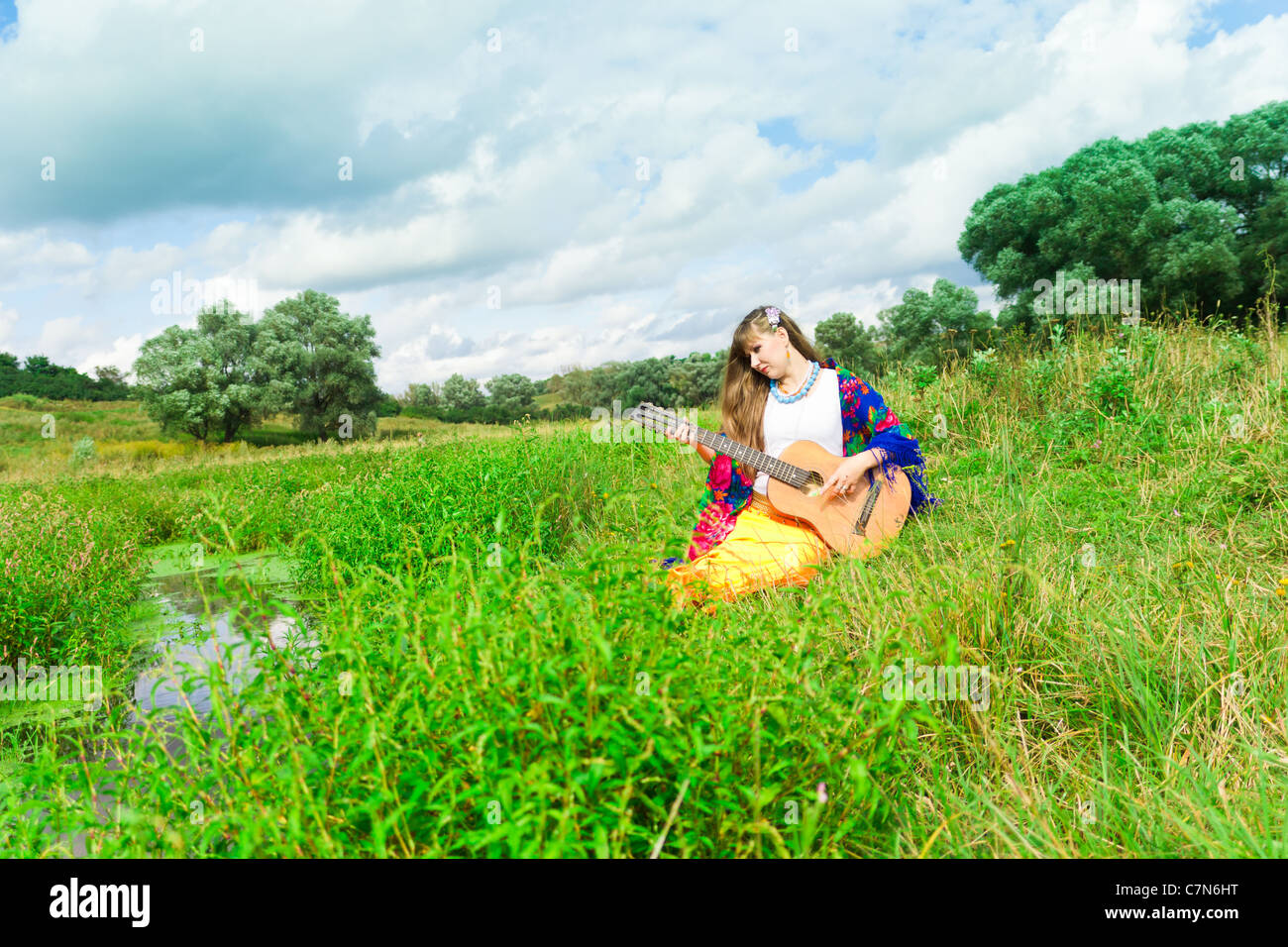 Beautiful russian girl outdoor Stock Photo - Alamy