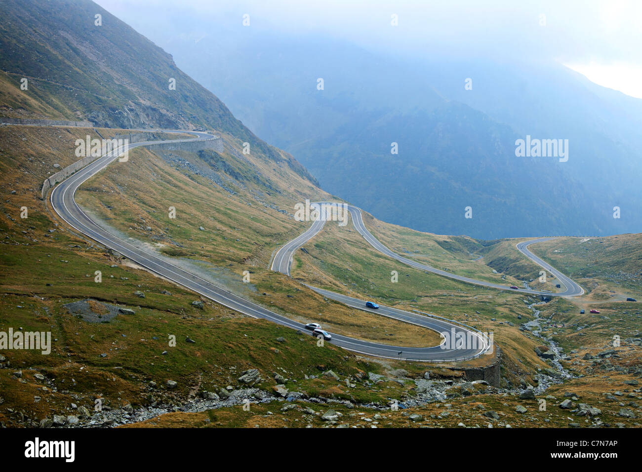 Transfagarasan scenic road, Transylvania, Romania Stock Photo